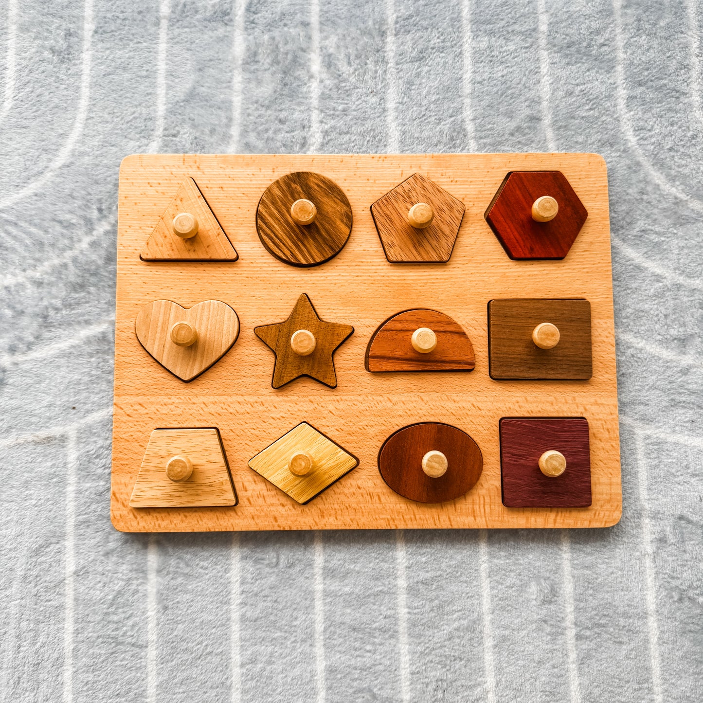 Handcrafted Wooden Shape Puzzle 12 pieces