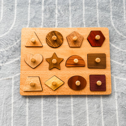 Handcrafted Wooden Shape Puzzle 12 pieces