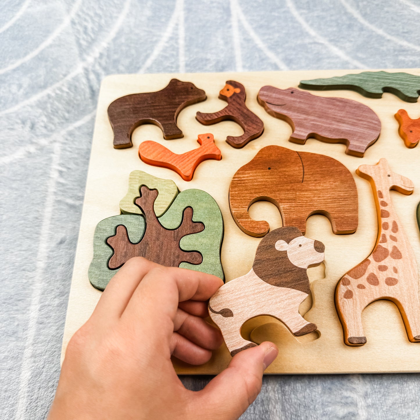 Wooden Forest Animal Travel Puzzle