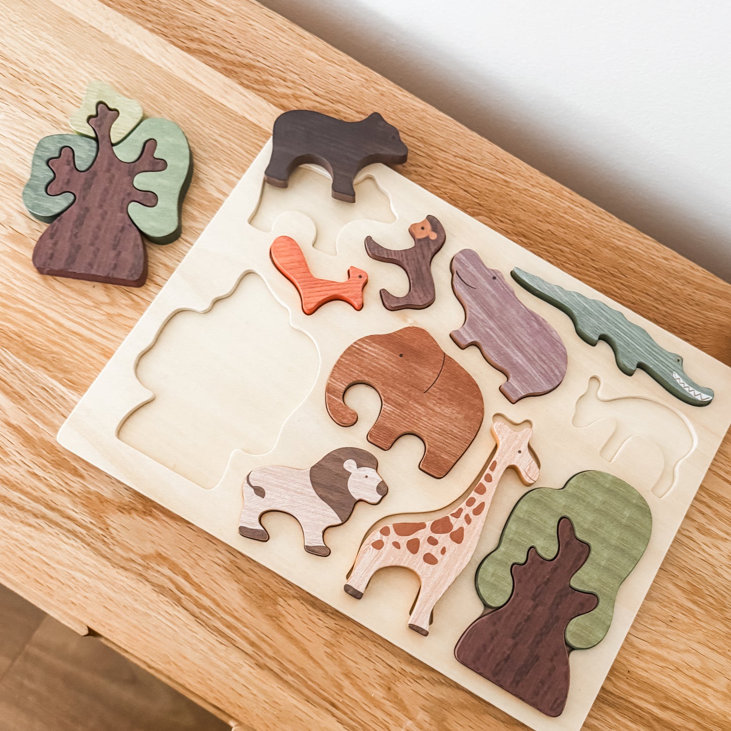 Wooden Forest Animal Travel Puzzle