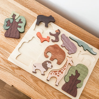 Wooden Forest Animal Travel Puzzle