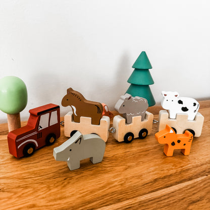 Farm Animal Train Set