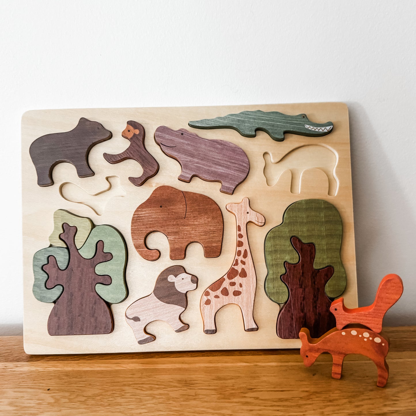 Wooden Forest Animal Travel Puzzle